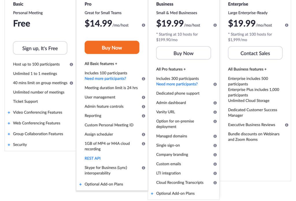 Pricelist Zoom Singapore Webinar