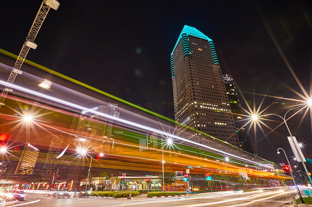 Night Time Building Photography Singapore