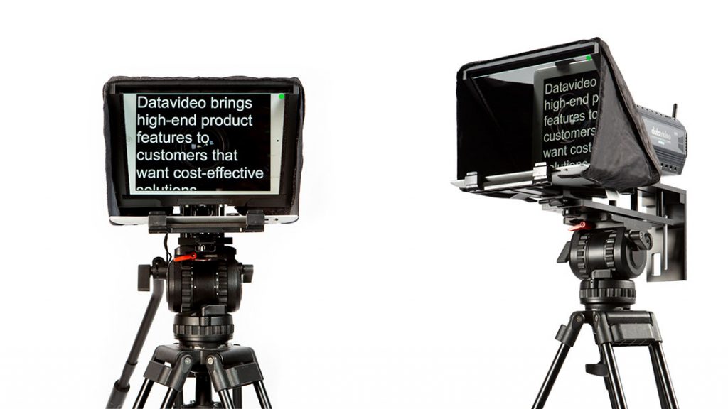 Teleprompter used for speech & interview video production