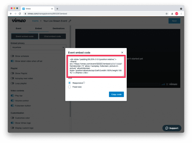 How To Schedule & Embed Vimeo Live Stream - Vivid Snaps