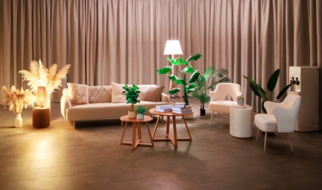 Vivid Media Studio Furniture Setup Curtain Closed