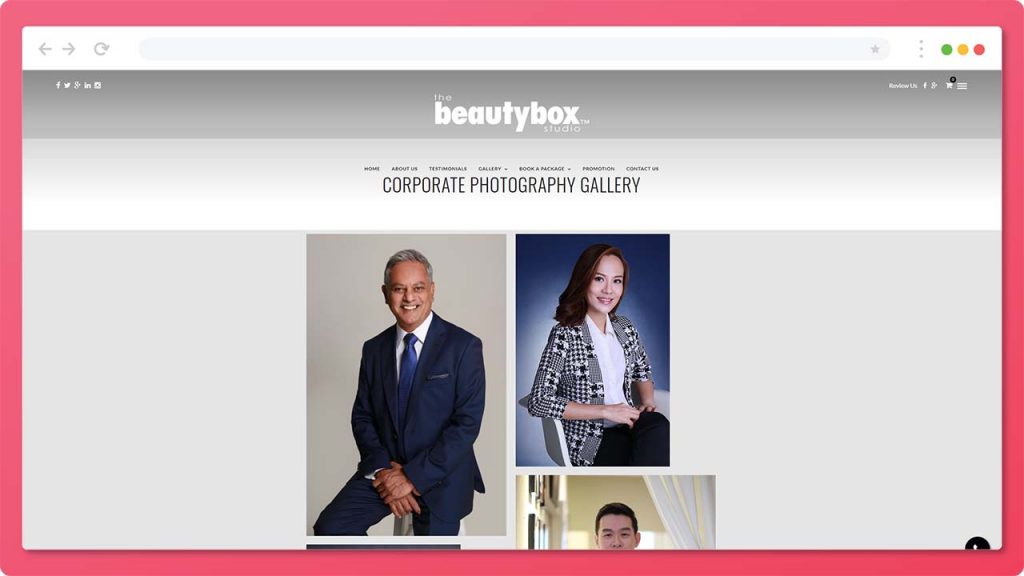 Beauty Box corporate portraitures Photographer In Singapore