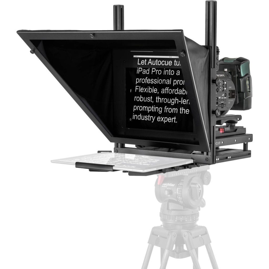 Autocue teleprompter for corporate video production