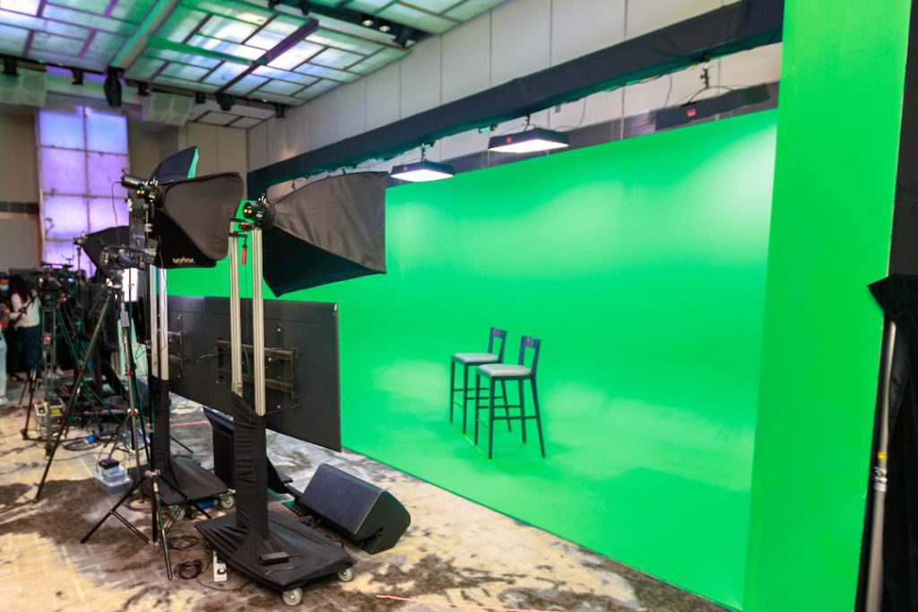 green screen setup at marriott tang plaza singapore 2022 hybrid event