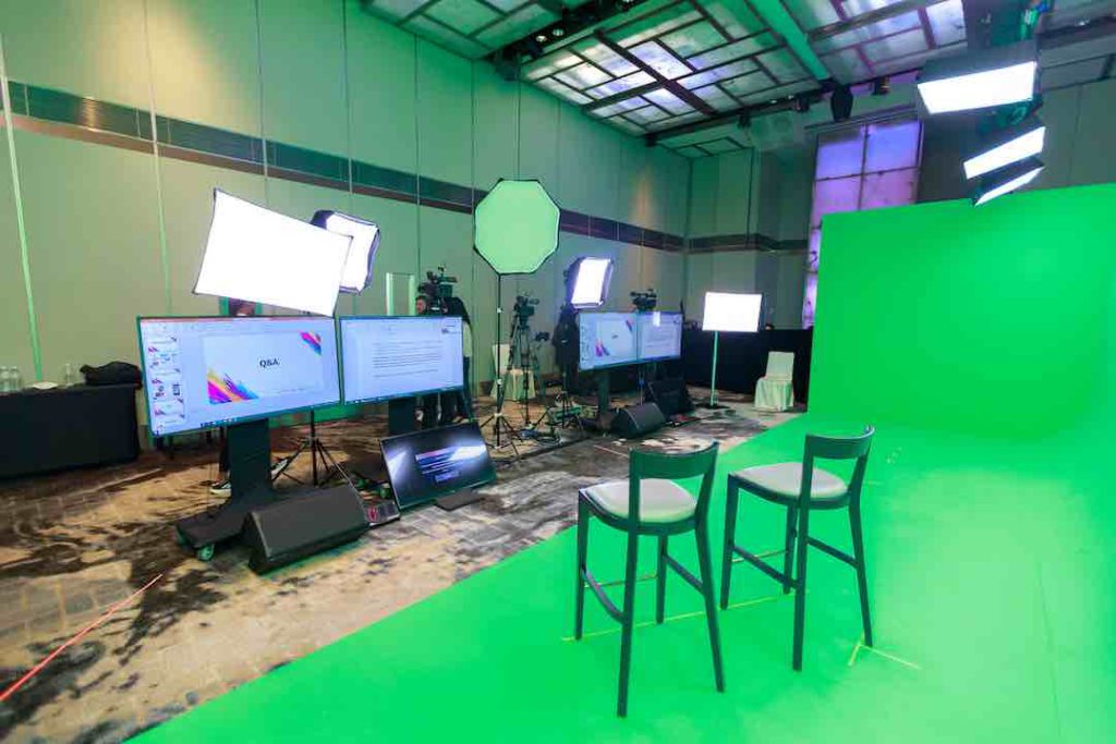 green screen setup marriott tang plaza singapore 2022