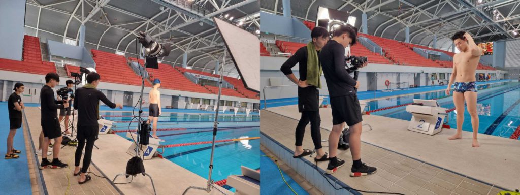 Swimming Pool Video Filming at OCBC Aquatic Centre Singapore