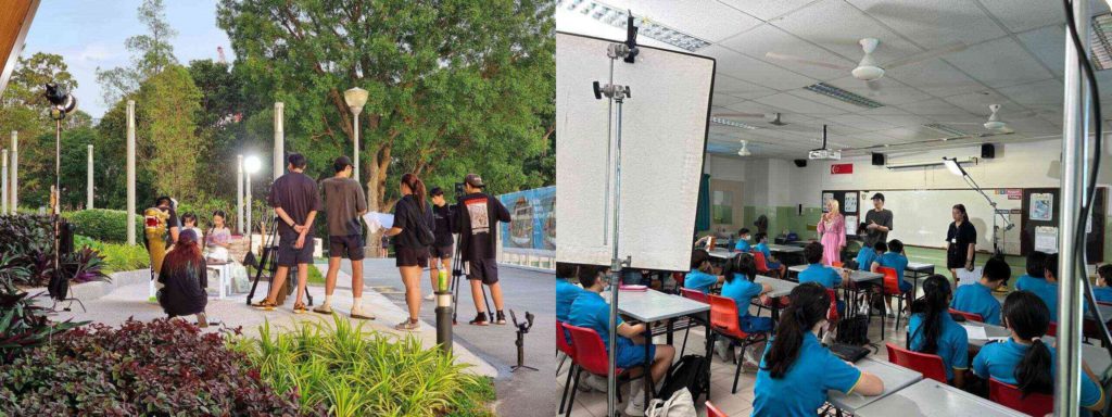 Commemorative Video Filming at Bedok Reservoir Singapore and Classroom Scene