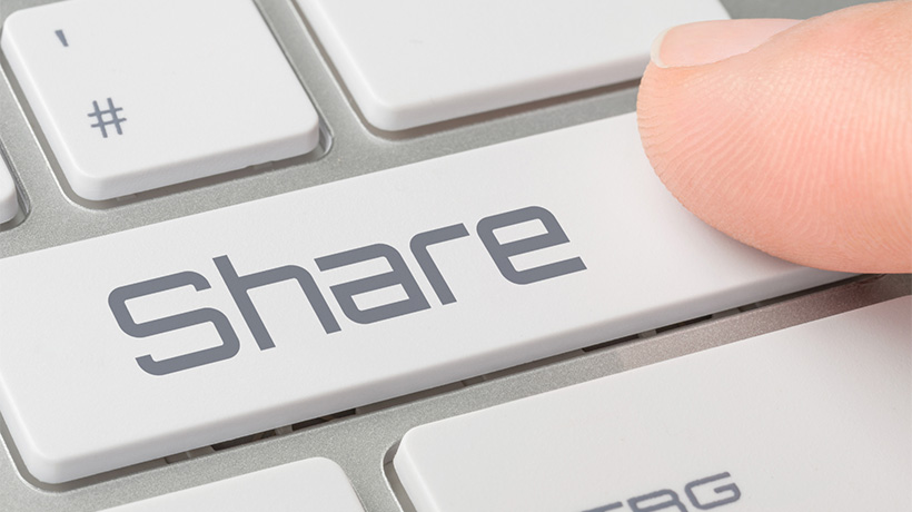 Image of a share button