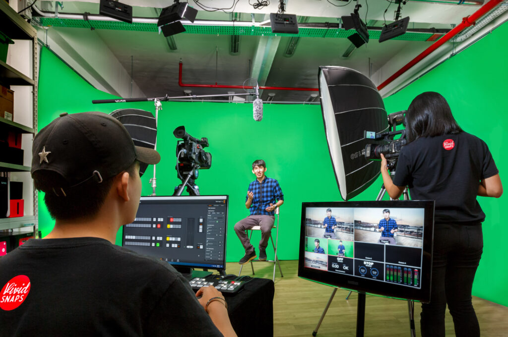 Vivid Media Green Screen Studio for Video Production for Transportation and Logistics in Singapore