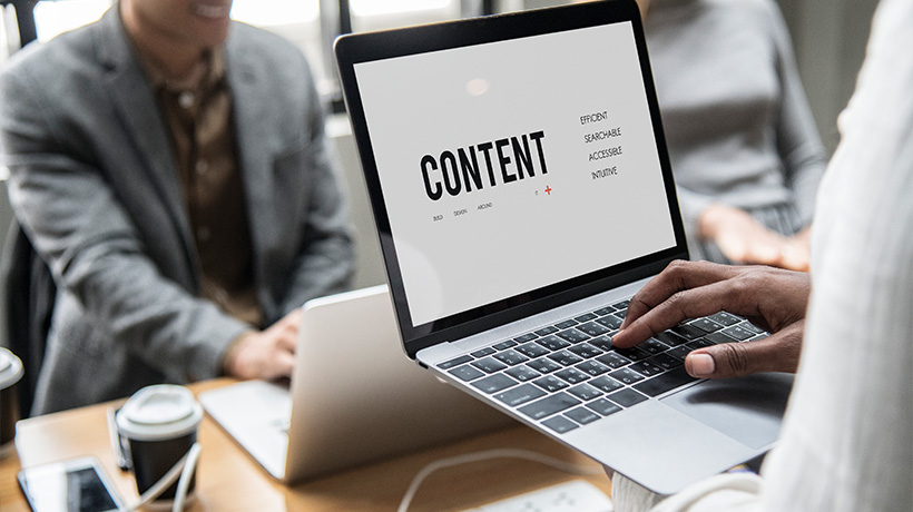 Discussing content strategy for corporate video production.