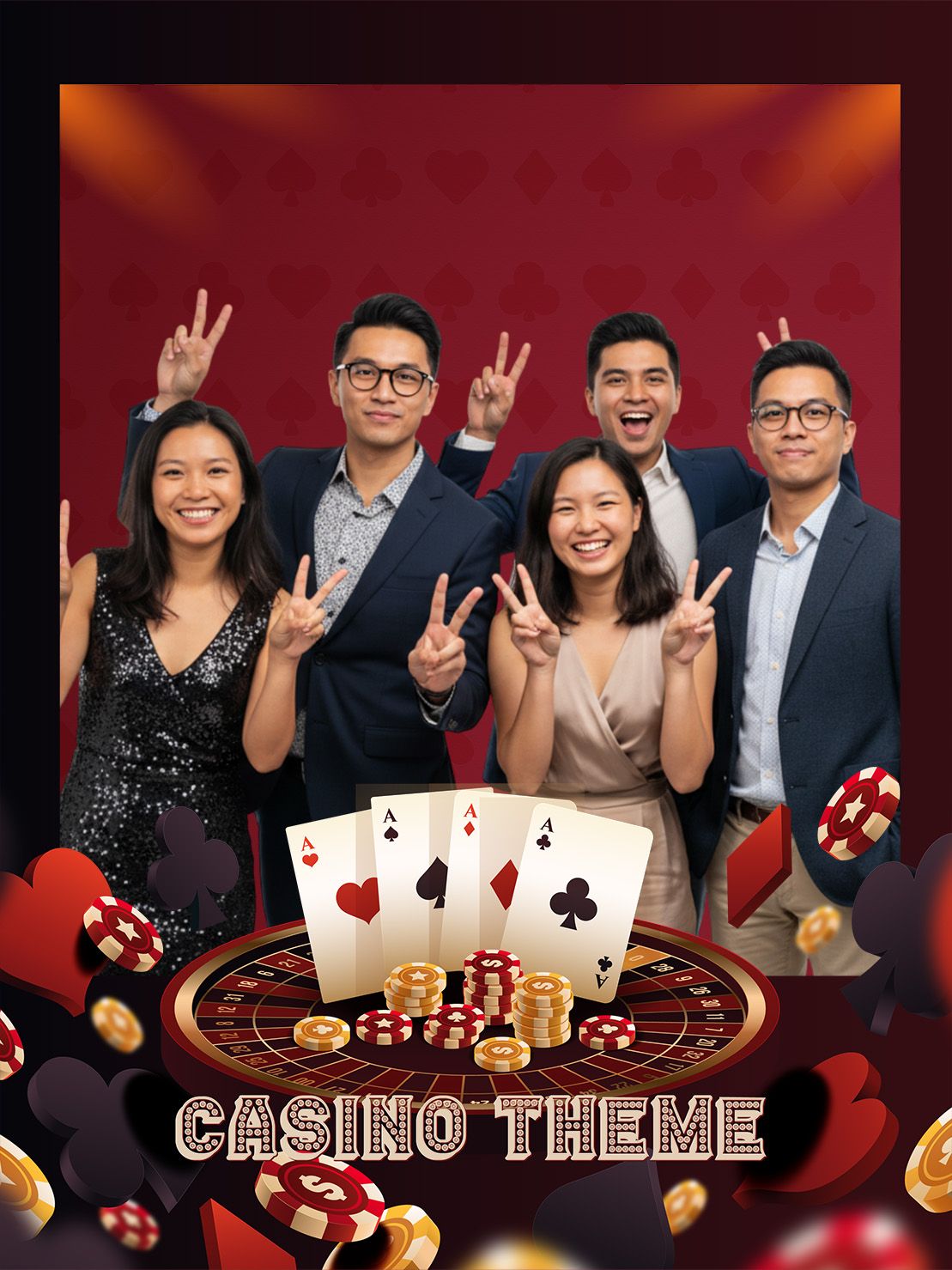 Luxury Casino Backdrop Photo Booth Singapore
