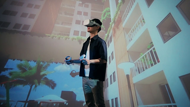 Social Media Ads Studio Filming With Projected Backdrop