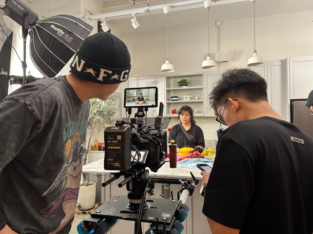 Behind the scenes of social media content production 