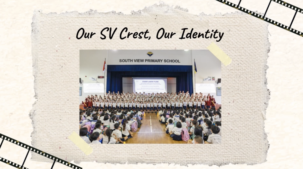 The South View crest, symbolising school pride and identity.