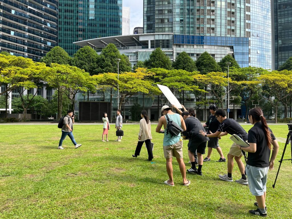 Behind-the-scenes of Vivid Media's production team during a shoot.