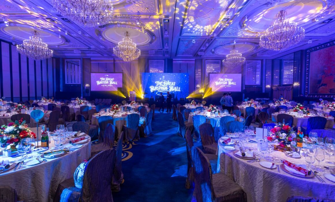 Event photography at The Great British Ball 2025, Shangri-La Singapore.