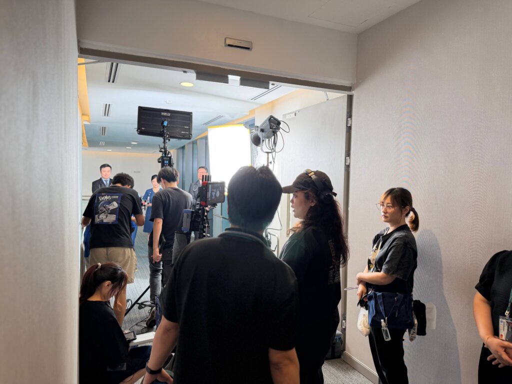 On set with Vivid Media Team.