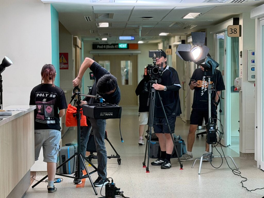 On set with Vivid Media Team.